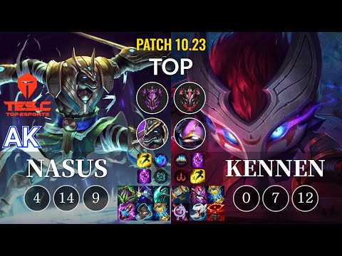 TES AK Nasus vs Kennen Top - KR Patch 10.23
