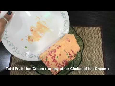 Ice Cream Cake / Eggless Tutti Frutti Cake / Easy Cake / Bhavna Chawla