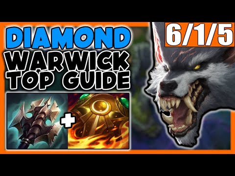 DIAMOND RANKED GAME WARWICK TOP HARD CARRY - League of Legends