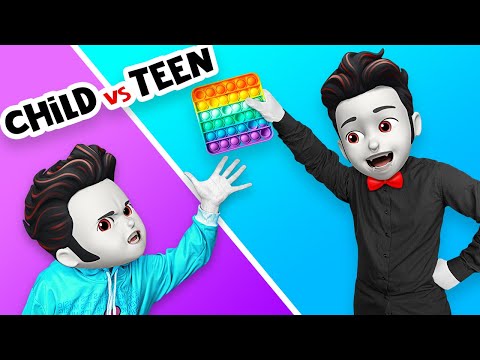 CHILD YOU VS TEEN YOU || Awkward Relatable Situations at Monster School by La La Life Emoji