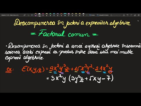 Descompunerea in factori a expresiilor algebrice cls a 8 a (Invata Matematica Usor-Meditatii Online)