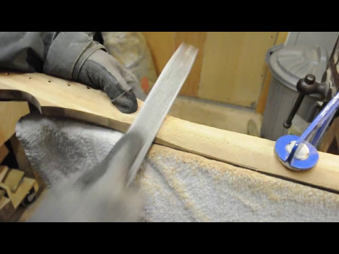 First guitar neck part 3: diy radius jig, inlays, shaping, sanding