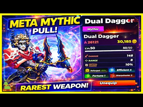 I PULLED the RAREST WEAPON in Solo Hunters 😱 META Mythic Dual Daggers! Roblox
