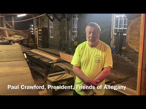 Paul Crawford discusses the history of Allegany Red House Sawmill