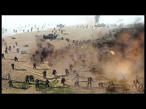 British Beach Assault - German Line Defense in France | Men of War Assault Squad 2 Gameplay