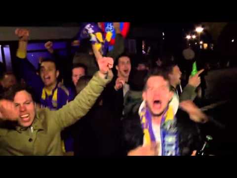 Feestbus van VVSB na de bekerstunt tegen FC Den Bosch