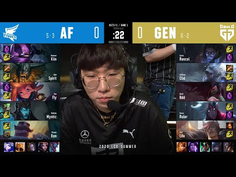 AF vs GEN | W5D1 | Match 41 Game 1 | LCK Summer Split 2020 – S10 | Afreeca Freecs vs Gen.G
