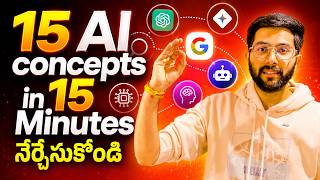 15 AI Concepts Explained in 15 Minutes | Telugu | Vamsi Bhavani