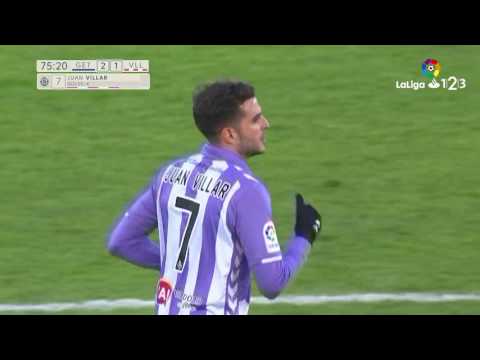 Gol de Golazo de Villar (2-1) Getafe CF vs Real Valladolid