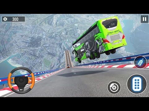 Impossible School Bus Ramp Racing  - Android GamePlay #3