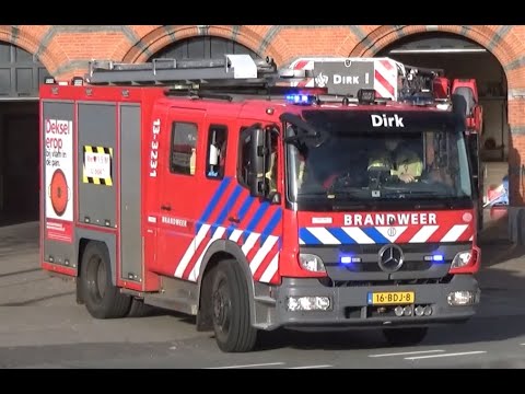 3X Brandweer Dirk met spoed onderweg naar meldingen in Amsterdam!