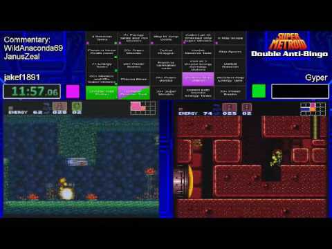 jakef1891 vs Gyper. Super Metroid Double Anti-Bingo Tournament 2016