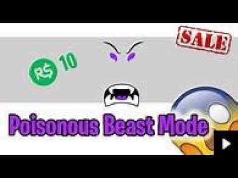 Roblox New Items Poisonous Beast Modenlimited Time And - how to get poisonous beast mode roblox