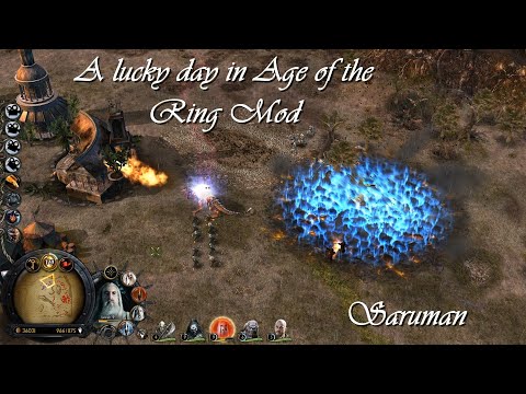 A lucky day in Age of the Ring mod, Saruman I BFME 2 RotWK