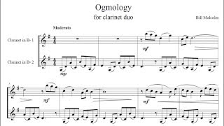 Bill Malcolm - 'Ogmology' (Clarinet Duet)