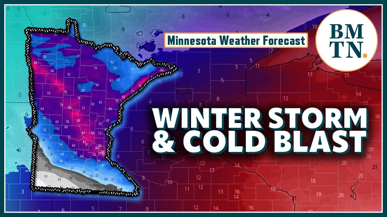 Where the most snow is going to accumulate in Minnesota Thursday
