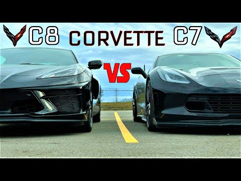 C8 vs C7 Corvette Side by Side Comparison! Which is Better? *Mid Engine C8*