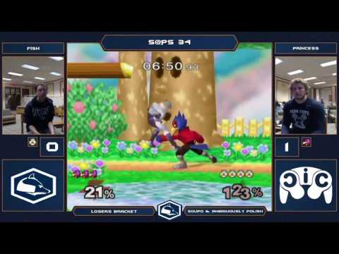 S@PS 34 Melee Singles - Fish (White Sheik) vs Princess (Sheik/Falco) - Loser's Bracket