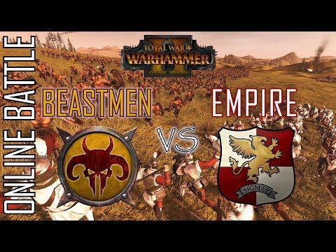 BEASTMEN vs EMPIRE! - 1v1 Online Battle Total War: Warhammer 2