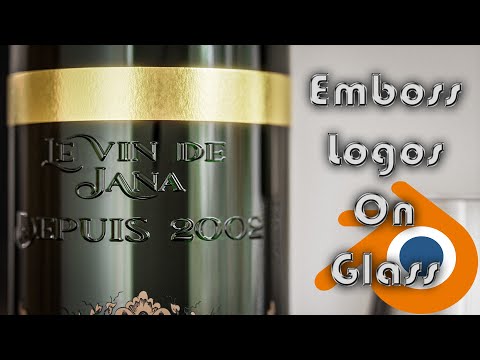 How To Emboss A Logo Or Text On Glass Using Texture Maps / Blender Glass Tutorial