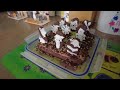 SCARY Halloween Cake Graveyard Making And Painted Wooden Decoration Time Lapse