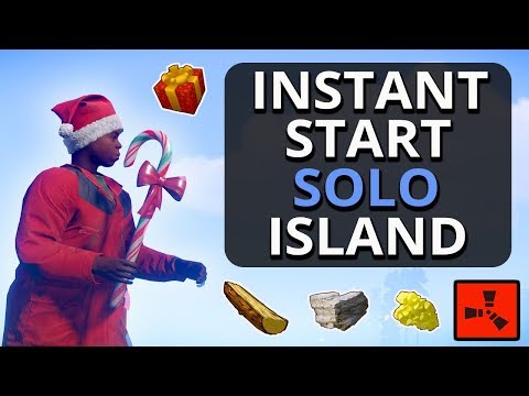 INSTANT Start On MY Own SOLO ISLAND!! Rust Solo Survival Gameplay Part 1