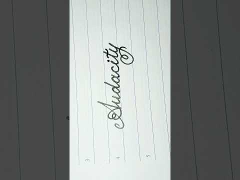 ✨️How to write 'Audacity' | word formation | #audacity #viral