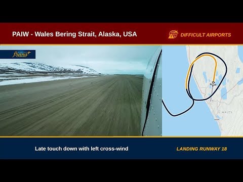 Wales Airport, Alaska, Bering Strait, landing, May 2017