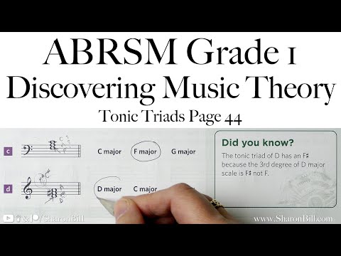 ABRSM Discovering Music Theory Grade 1 Tonic Triads Page 44 with Sharon Bill