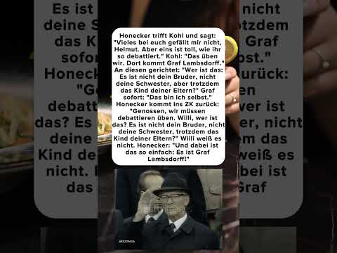 😂 Honecker, Kohl und das Rätsel mit Graf Lambsdorff 🤔