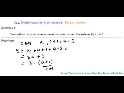 Clasa a VI-a Cap. Divizibilitatea numerelor naturale - Divizor. Multiplu - ex 5
