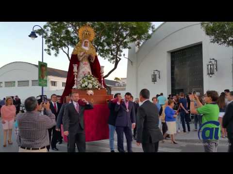 La Virgen del Amor presidió el rosario de antorchas por el barrio de la Bazán
