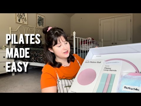 Nuplot Pilates Equipment 15" Pilates Ring Plus, Pilates Kit for Home Workouts, Pilates Essentials Kit for Women with Pilates Ring and Ball Set, Booty Bands, Figure 8 Resistance Band, Yoga Band (Pink) video review thumbnail