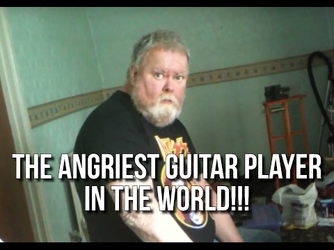 The Angriest Guitar Player In The World!!!  CRAZY!