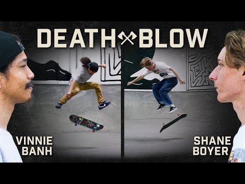Vinnie Banh's Nollie Double Heelflip Vs. Shane Boyer's Switch Heel Body Varial | DEATH BLOW