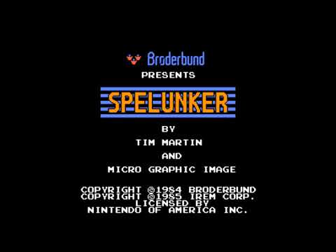 The Best of Retro VGM #1584 - Spelunker (NES/Famicom) - Title Screen
