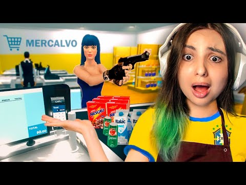 Essa Mulher achou que podia ROUBAR o Mercalvo... - Supermarket Simulator