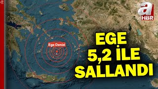 İzmir panikte! Ege'de 5,2 büyüklüğünde yeni bir deprem daha! | A Haber