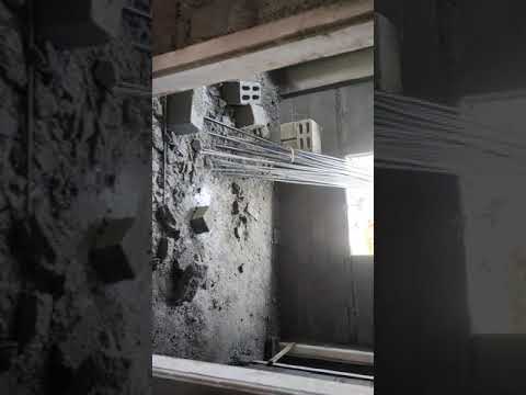 concealed Electrical  piping Work inside a flat before plastering.