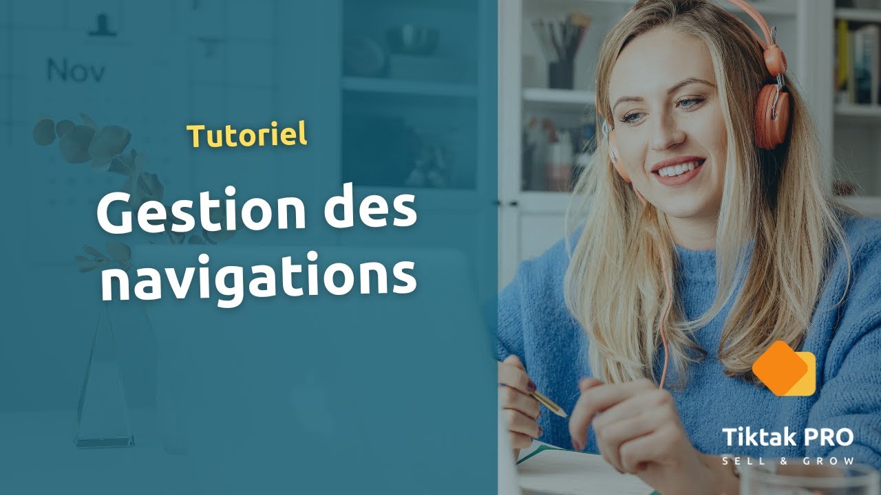 Gestion des navigations : Menu de la boutique en ligne