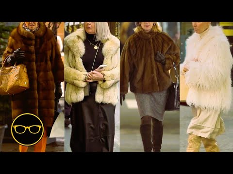 FUR is BacK ! EVENING Street Style Milan Timeless Fashion  How locals styling cold weather Italy