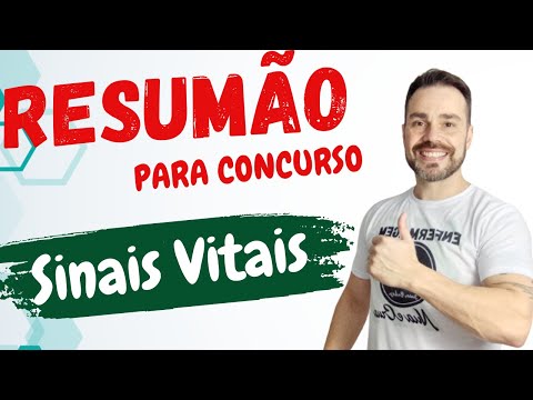 RESUMÃO de SINAIS VITAIS para concurso Público na ENFERMAGEM