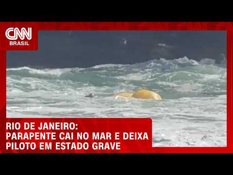 Parapente cai no Rio de Janeiro e deixa piloto em estado grave | CNN AGORA