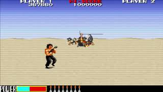 Rambo III - One Coin Game Play - Video Game based on the film Rambo III (1988)
