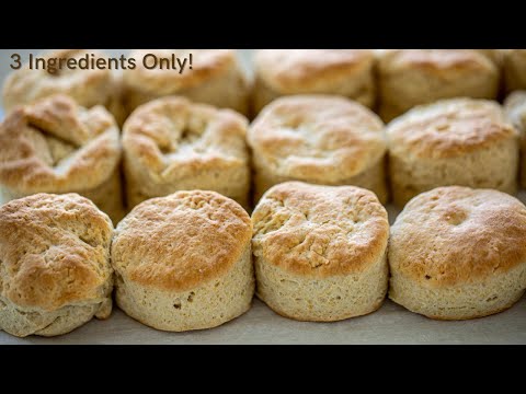 3 INGREDIENT BISCUITS - no milk - SPRITE BISCUITS - How To Make Biscuits With Only 3 Ingredients!