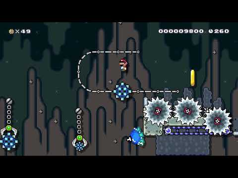 Blue Spike Hollows (Super Mario Maker 2)