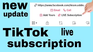 tiktok live subscription | tiktok new update | How to use tiktok live subscription | #tiktoklive