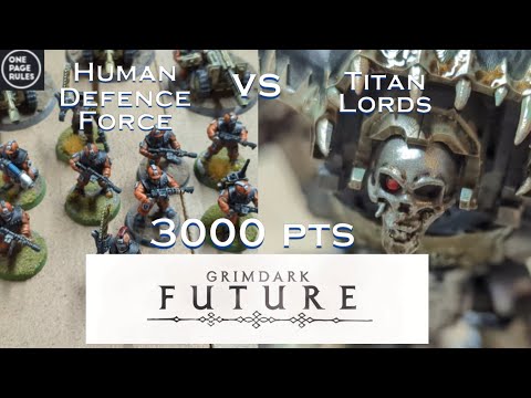 Grimdark Future : Human defense force vs Titan lords. 3000pts Big Boys Fight