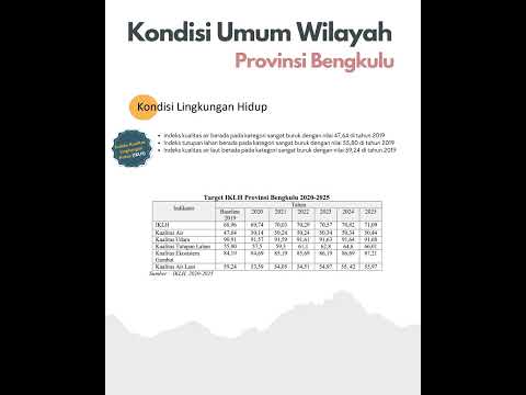 Kajian Lingkungan Hidup Strategis RPJMD Provinsi Bengkulu