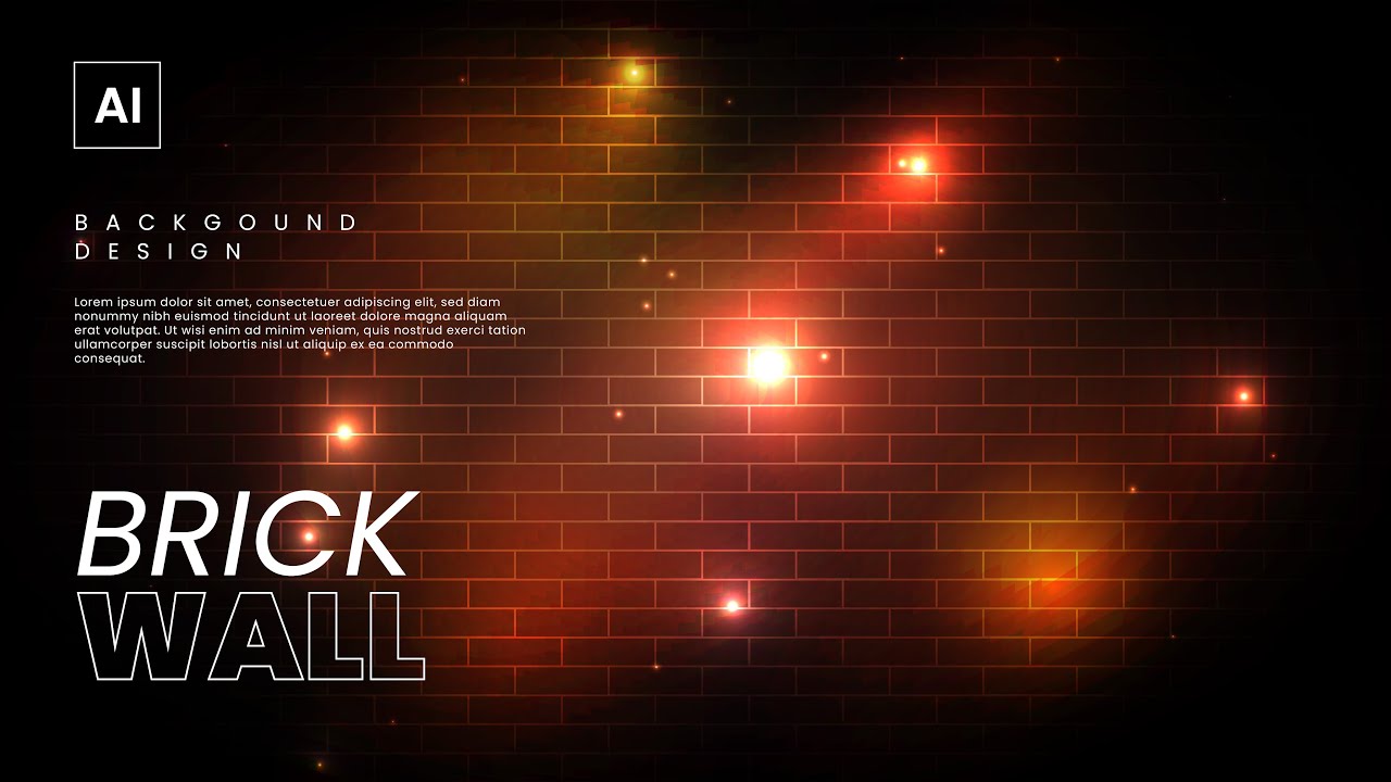 Tutorial for Making a Dark Brick Wall Texture Background. Adobe Illustrator